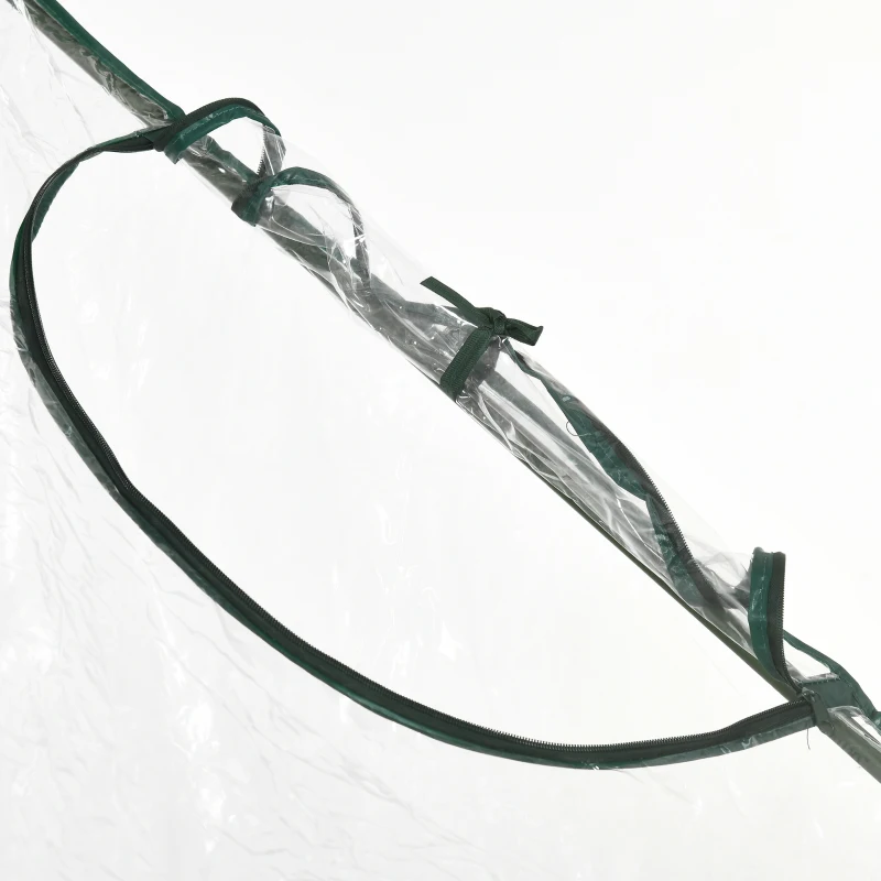 Outsunny 6'x3.3'x5.5' Walk-in Garden Greenhouse with Door and Window, Portable Mini Greenhouse for Plants Flowers Herbs, Steel Outdoor Hot House Growing Tent, Clear Plastic Cover