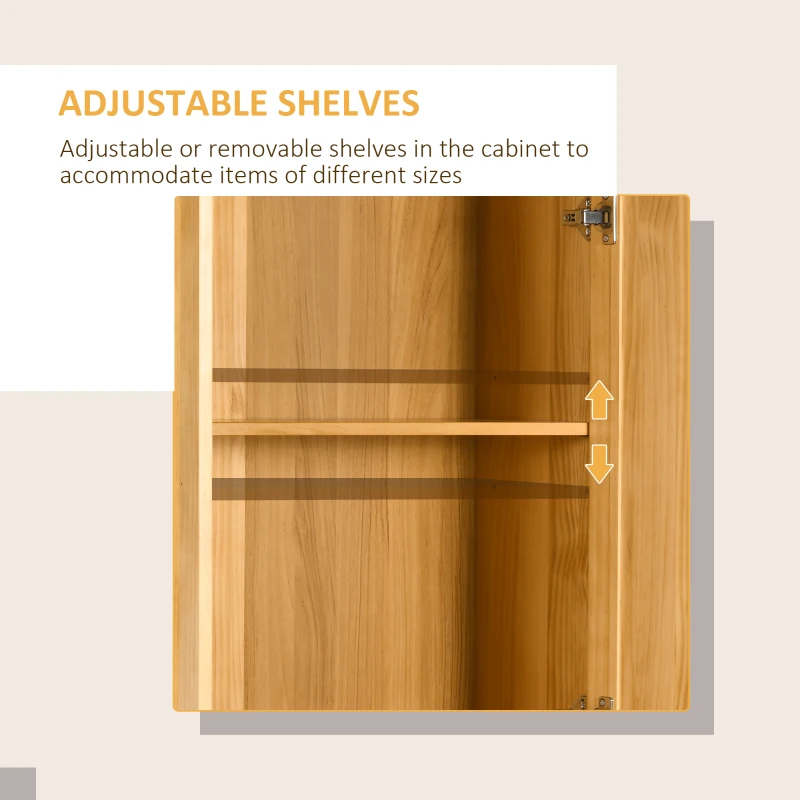 HOMCOM 67" Kitchen Pantry Cabinet, Freestanding Pinewood Storage with Adjustable Shelves, Soft-Close Doors for Dining & Living Room, Brown