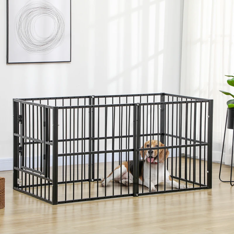 PawHut 33" - 60" x 31.5" Indoor & Outdoor Dog Playpen for Small & Medium Dogs, Dog Kennel Outdoor Playpen Dog Exercise Pen with Tall Height, Dog Run Enclosure