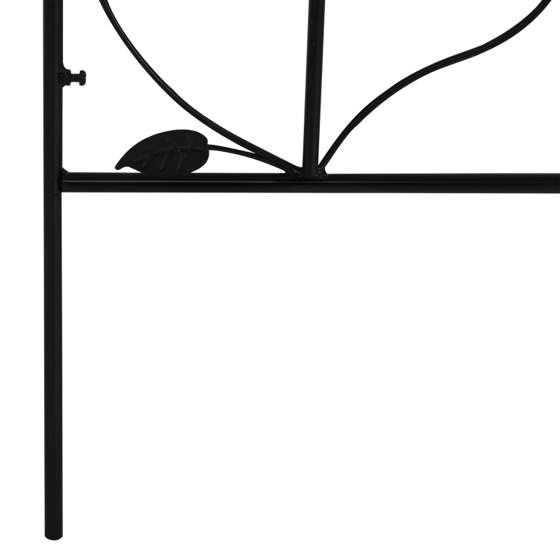 Outsunny 2 Pack Garden Trellis for Climbing Plants, Outdoor Metal Grid Panels with Birds and Leaves, for Roses, Vine Flower, Cucumber, Clematis, 59" Tall