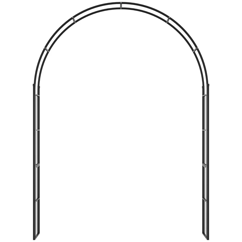 Outsunny 7FT Garden Arch Trellis, Outdoor Wedding Arbor for Ceremony for Climbing Roses, Vines and Plants