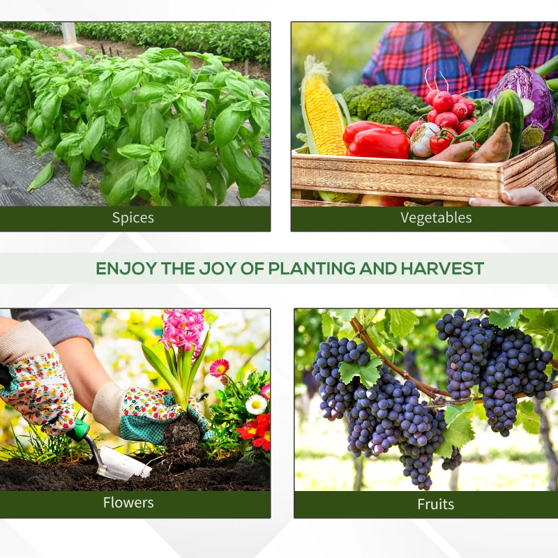 Outsunny 26' x 10' x 7' Large Steeple Walk-in Greenhouse Outdoor Garden Plant Seed Tunnel Grow Tent Steel Frame, Green