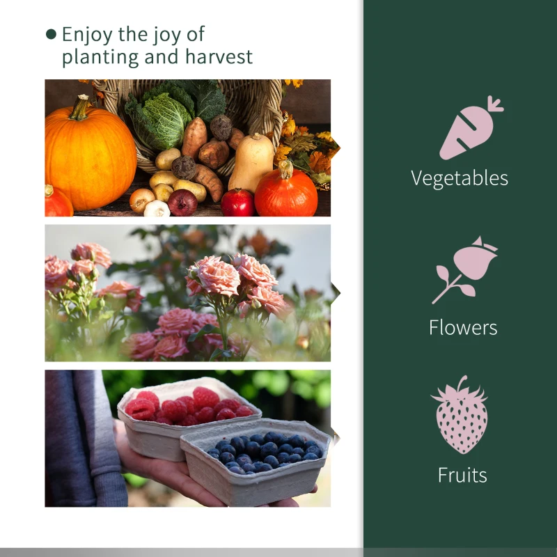 Outsunny 79" x 40" x 32" Transparent PVC Mini Tunnel Greenhouse Garden Green Grow Shed Portable Plant Flower Warm House Steel Frame Zipped Doors