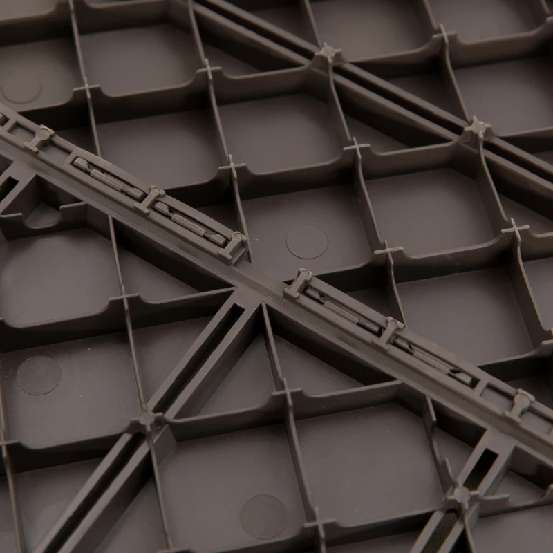 Outsunny 9 Pcs PP Interlocking Composite Deck Tile, 12" x 12" Outdoor Flooring Tiles for Indoor and Outdoor Use, Tools Free Assembly, Brown