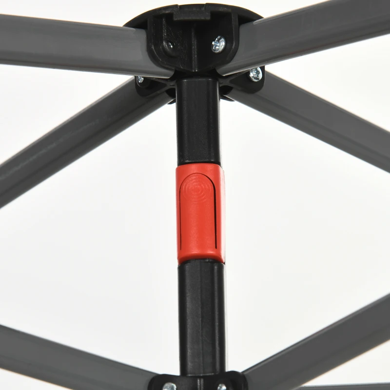 Outsunny 10' x 10' Pop Up Canopy Tent with Netting, Instant Sun Shelter, Tents for Parties, Height Adjustable, with Wheeled Carry Bag and 4 Sand Bags for Outdoor, Garden, Patio, Cream