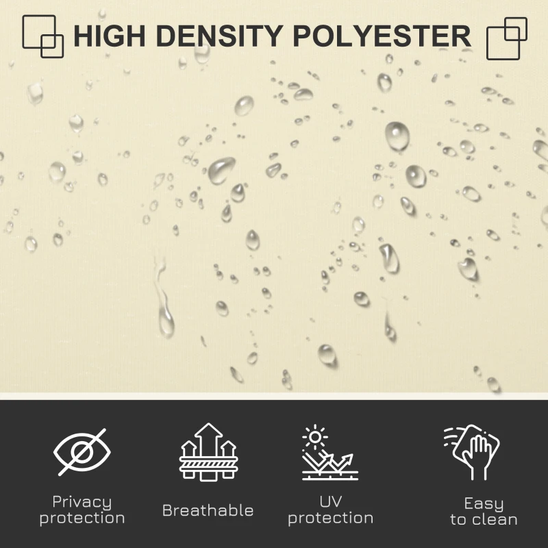 Outsunny 118" x 63" Retractable Side Awning Patio Outdoor Folding Privacy Screen with Resistance to UV Rays & Wind, Cream White