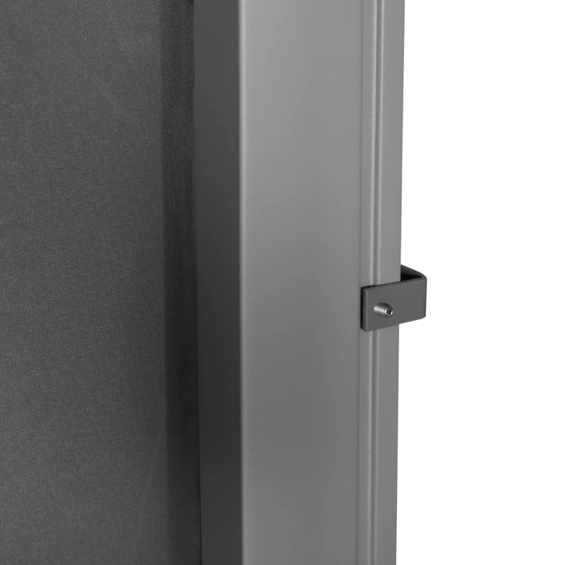 Outsunny 118" x 63" Retractable Side Awning Patio Outdoor Folding Privacy Screen with Resistance to UV Rays & Wind, Grey