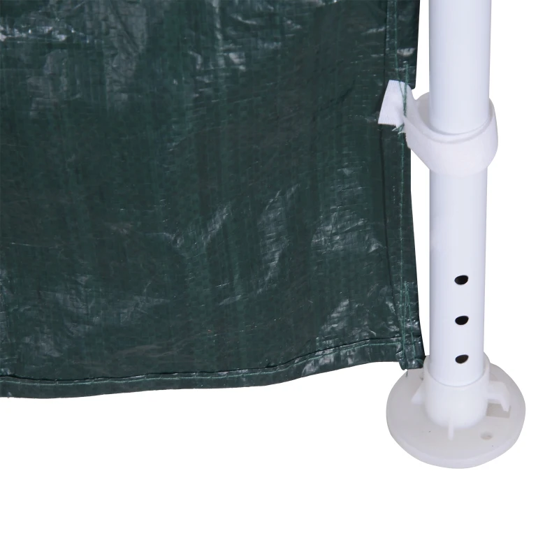 Outsunny 2pc 9.6'L x 6.3'H Canopy Gazebo Side Panel Party Tent Outdoor Shelter Side Panel Wall with Straps Green