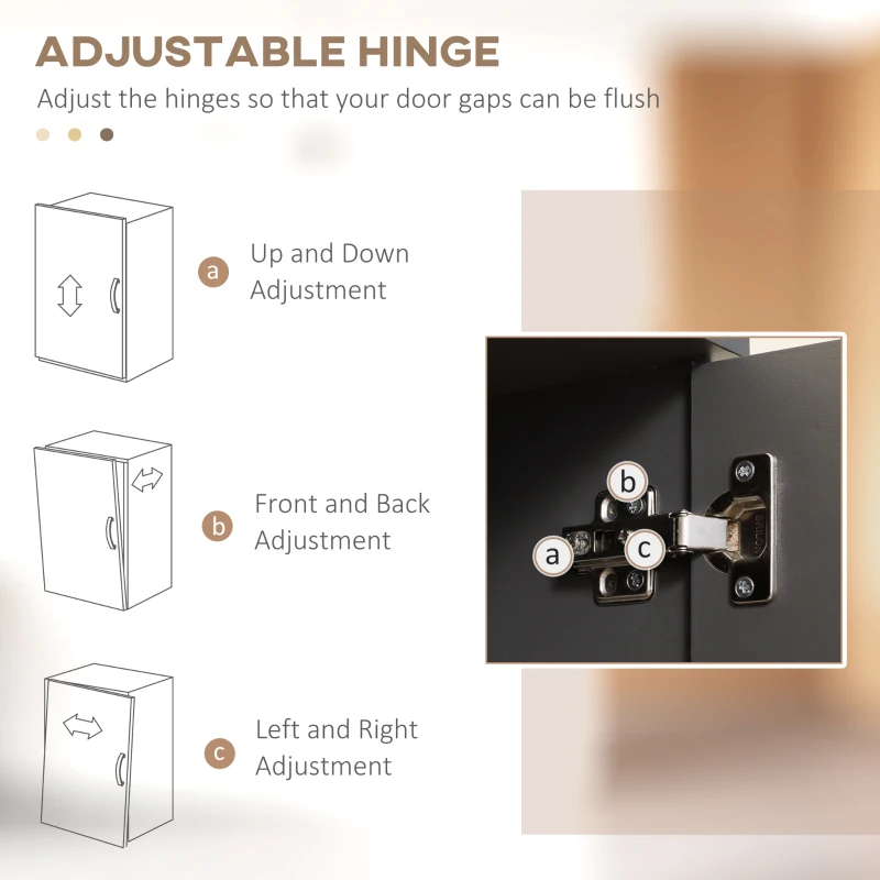 HOMCOM 71" Kitchen Buffet with Hutch, Pantry Storage Cabinet with Shelves, Open Microwave Countertop for Dining Room, Living Room, Grey