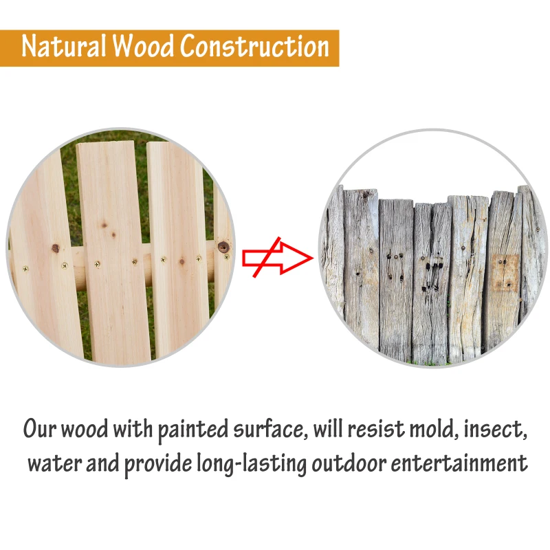 Outsunny 2-Seat Wooden Swing Bench, Ergonomic Design, 'A' Frame Construction, Stable and Non-Slip, Solid Wood Frame Log Garden Swing, for Outdoor and Indoor, Natural Wood