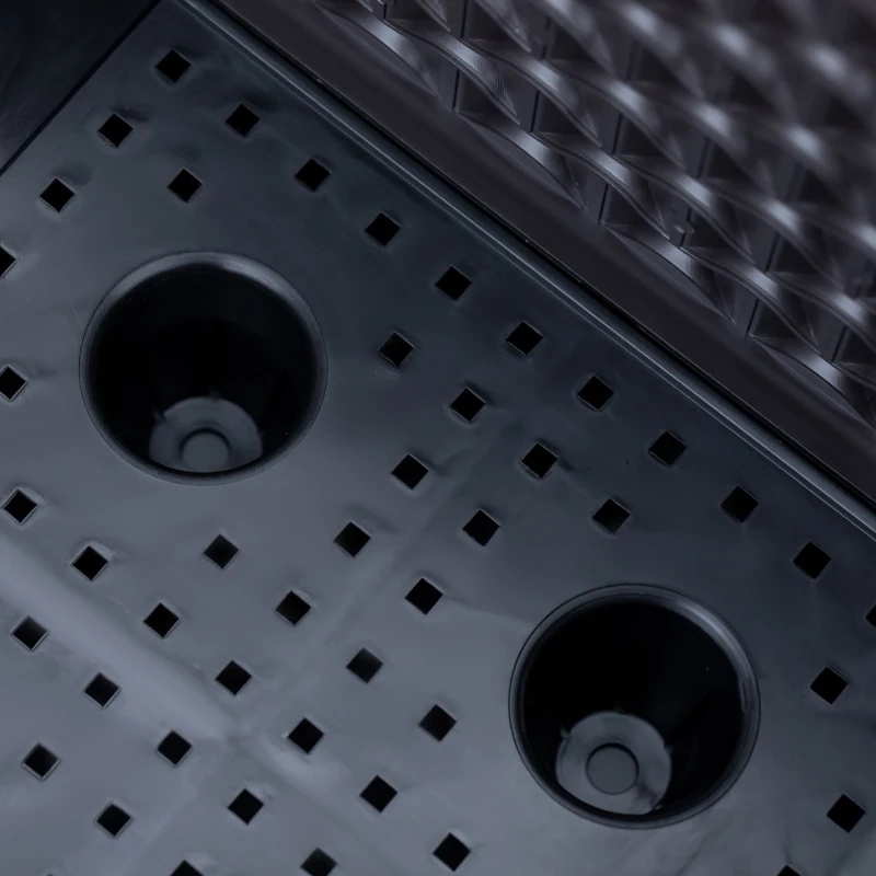 Outsunny Plastic Garden Raised Bed, Elevated Planter Box, Flower Vegetables Planting Container with Self-Watering Design and Drainage Holes