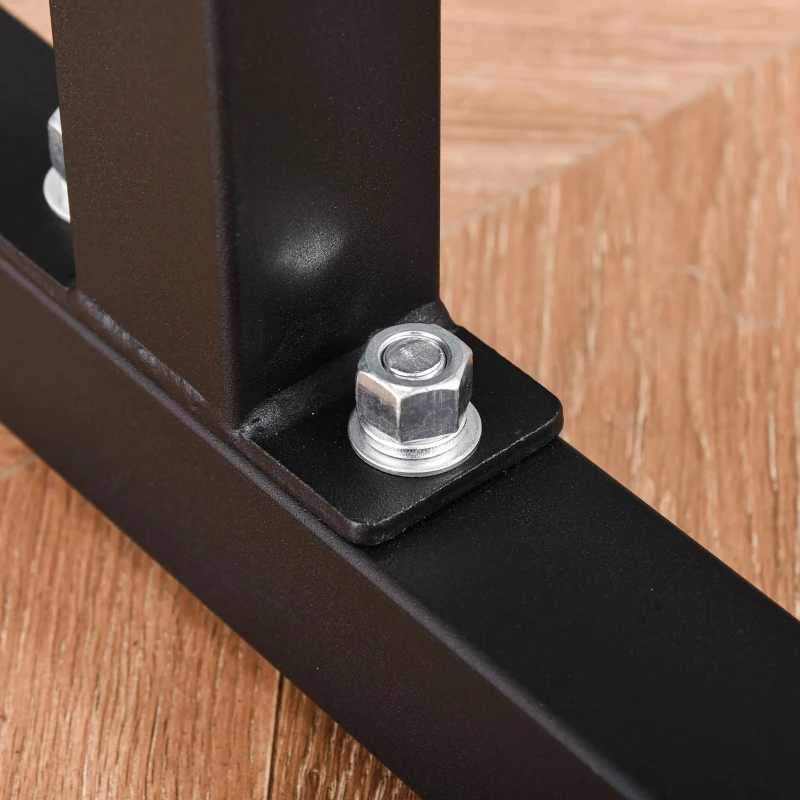 Soozier Power Cage, Power Rack with LAT Pulldown Attachment, Pull-up Bar, T Bar Row Landmine and Dip Handle, Strength Training Workout Station, for Home Gym, 800lbs Capacity