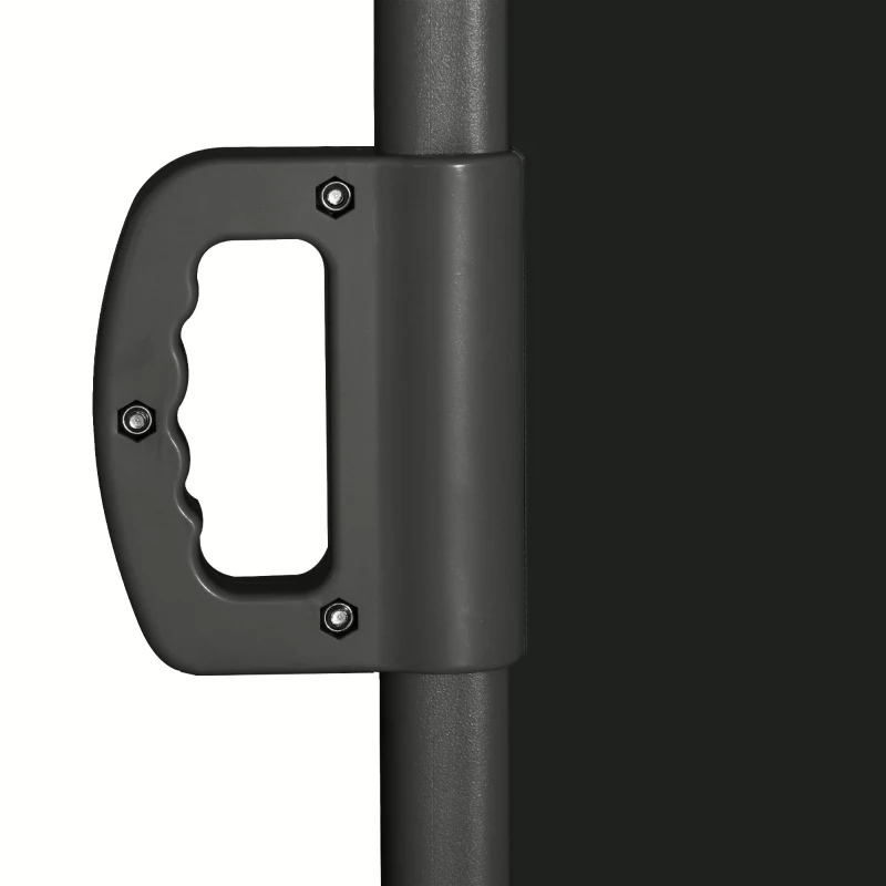 Outsunny 118" x 79" Retractable Side Awning Patio Outdoor Folding Privacy Screen with Resistance to UV Rays & Wind, Black