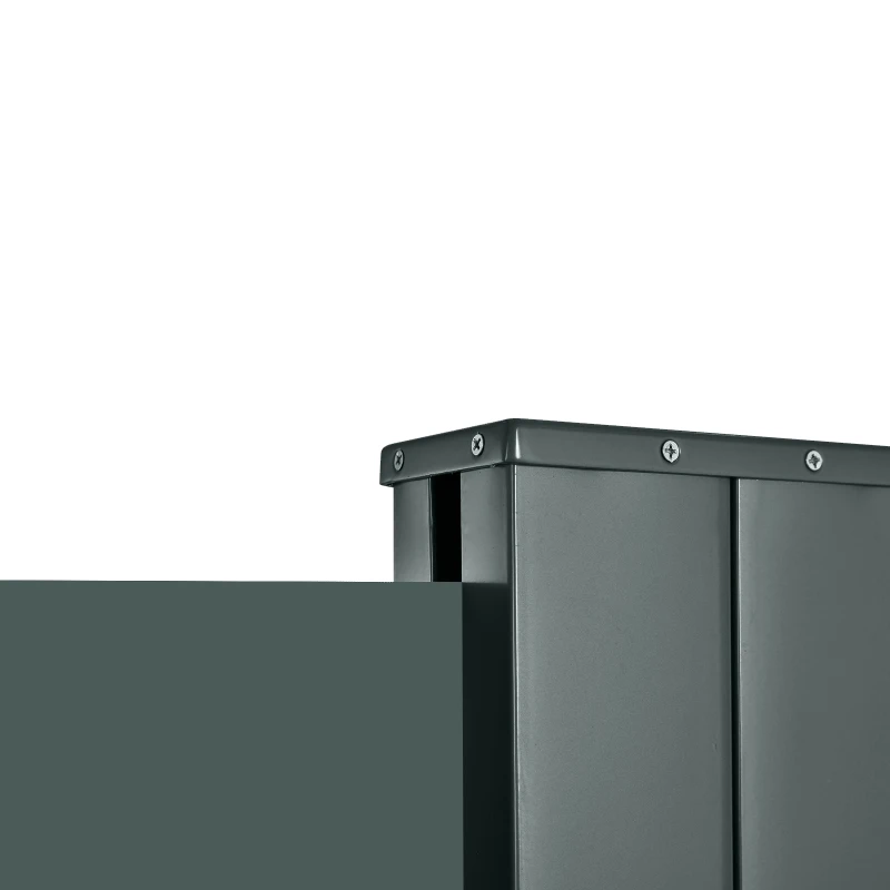 Outsunny 118" x 79" Retractable Side Awning Patio Outdoor Folding Privacy Screen with Resistance to UV Rays & Wind, Grey