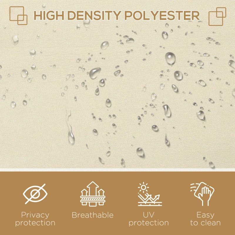 Outsunny 118" x 79" Retractable Side Awning Patio Outdoor Folding Privacy Screen with Resistance to UV Rays & Wind, Cream White