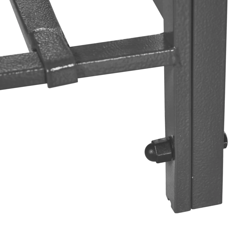 Outsunny 7FT Metal Garden Arch with 2 Planter Boxes, Decorative Outdoor Walkway Arbor for Climbing Vine Plants for Patio Backyard Lawn Party Ceremony, Dark Grey