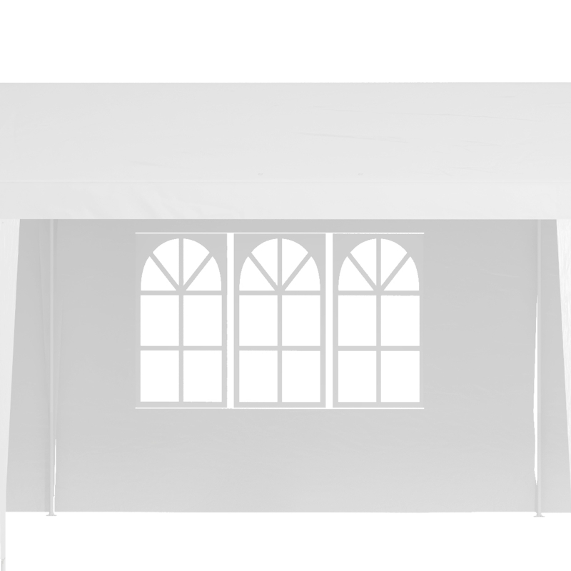 Outsunny 10' x 29' Party Tent, Canopy Tent with Sidewalls and Large Transparent Windows for Garden, Backyard, Outdoor, White