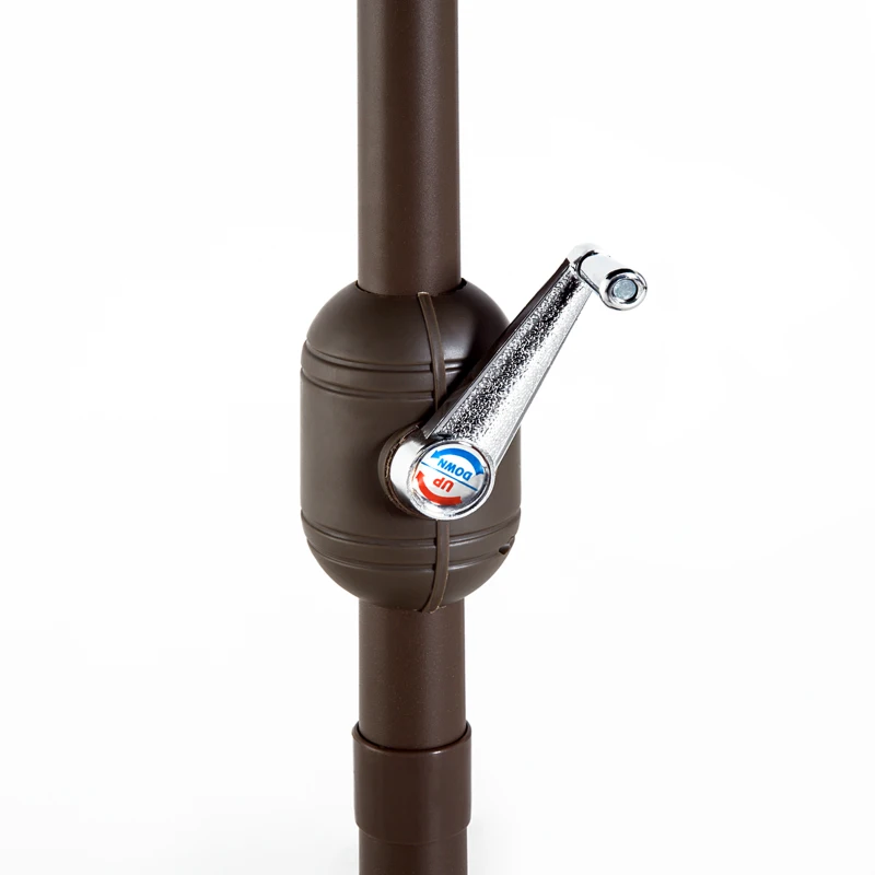 Outsunny 6.5x10ft Rectangle Aluminum Tilt Patio Umbrella Garden Market Parasol Outdoor Sunshade Canopy with Crank(Green)