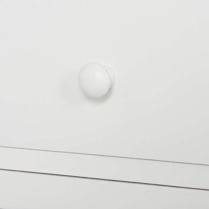 HOMCOM Nightstand Set of 2, Bedside Table with Drawer and Cabinet, Small Side Tables in Clean Lines and Curved Base, Home Furniture, White