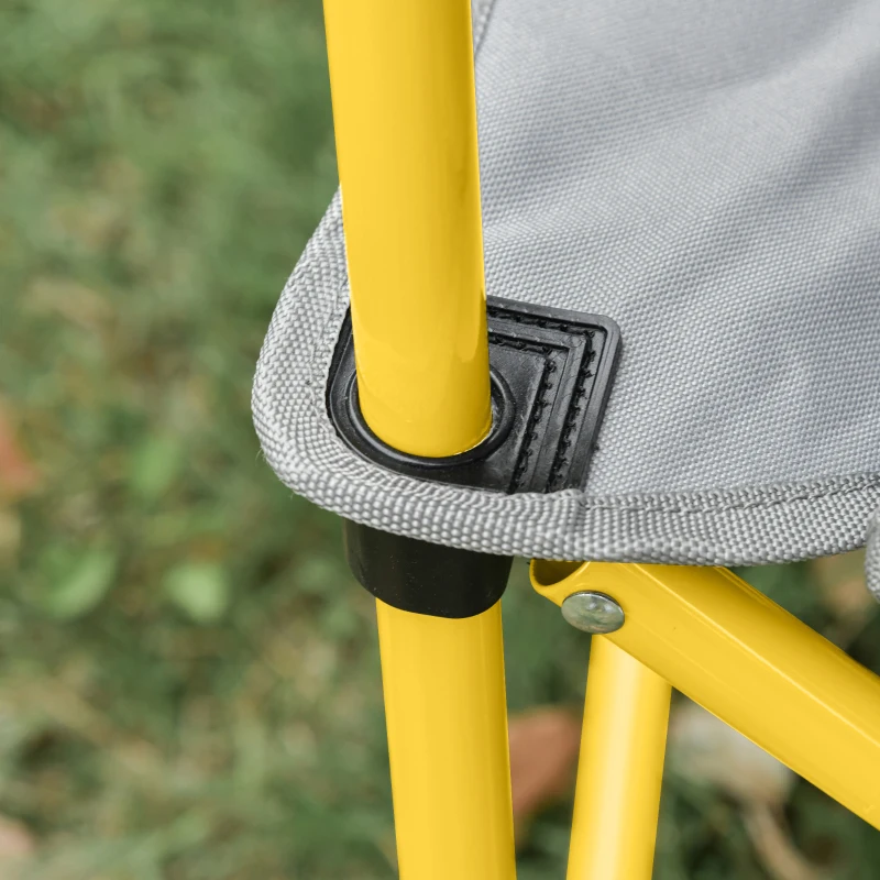 Outsunny 62" W Double Seat Camping Chair Folding Lawn Loveseat w/ Storage Pocket & Cup Holder Compact in a Bag for Outdoor, Beach, Picnic, Hiking, Travel, Green