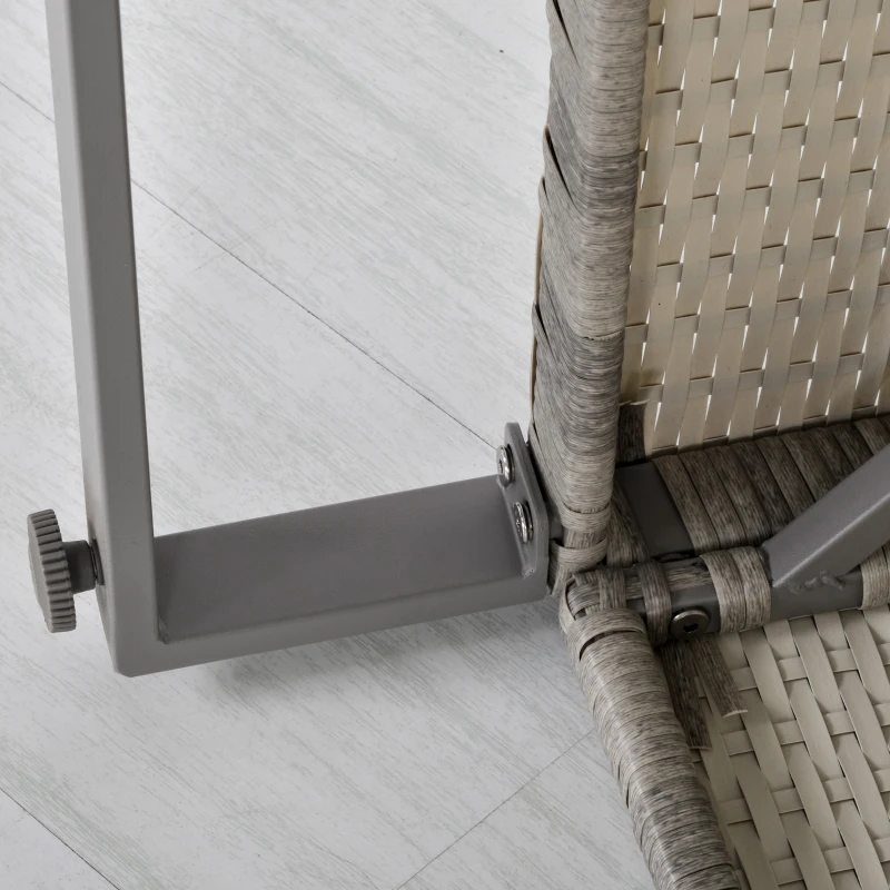 Outsunny 4 PCs Rattan Wicker Sofa Set Outdoor Conservatory Furniture w/ Side Storage Box