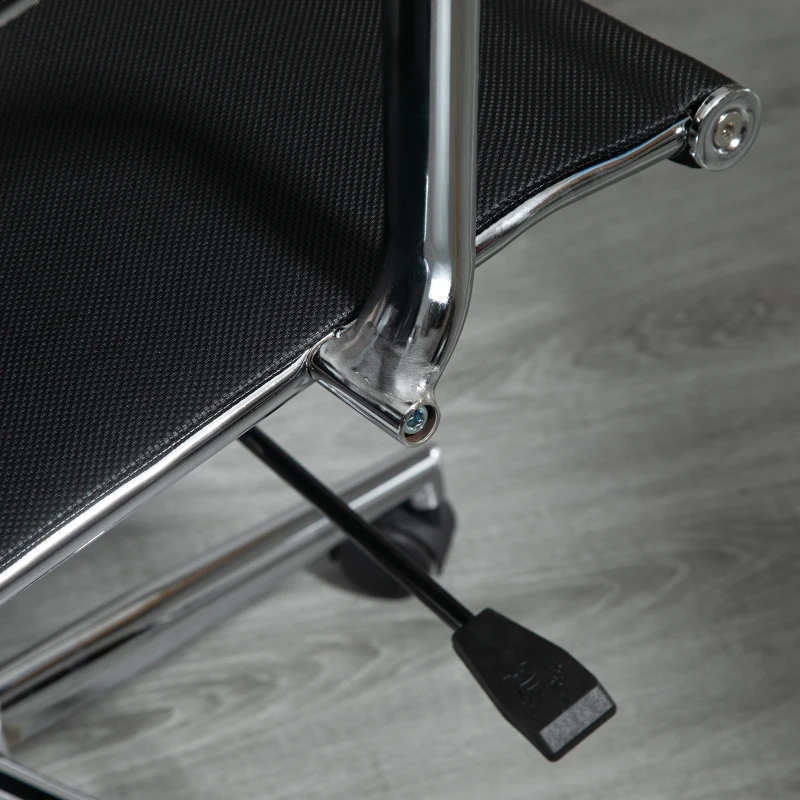 Vinsetto Mesh Office Chair, Swivel Computer Desk Chair with Adjustable Height and Armrests, Black