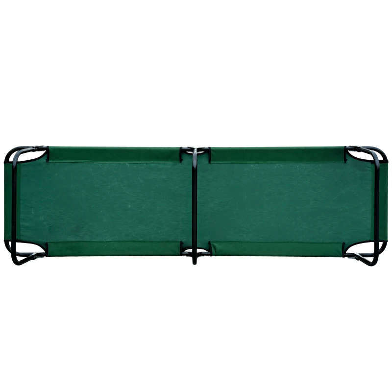 Outsunny Camping Cot for Adults, Folding Bed, Portable Sleeping Cot for Travel, Beach, Hiking, Rated for 264lbs, Green
