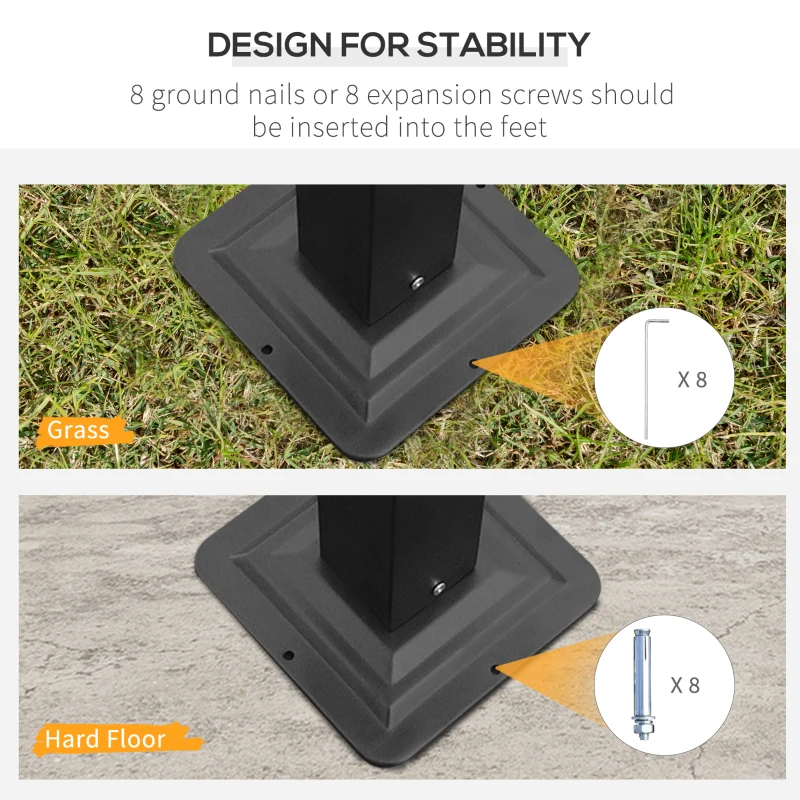 Outsunny Outdoor Louvered Pergola 9.7' x 8.2' Metal Patio Gazebo Sun Shade Shelter with Adjustable Breathable Mesh Roof, Grey