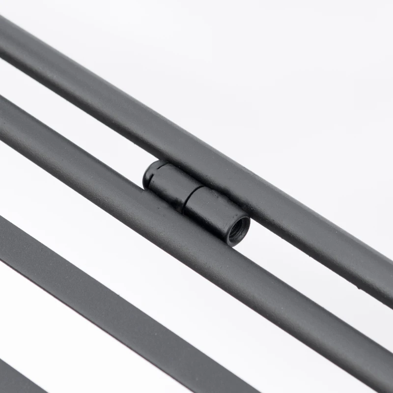 Outsunny Folding Potting Bench Table, Metal Garden Workstation, Work Bench with Large Built-in Bag with Cover, 5 Hanging Hooks & Storage Shelf, Leaf Pattern