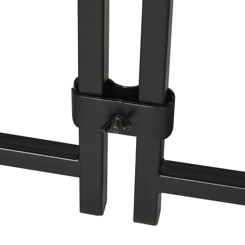 PawHut 4' x 4' Dog Kennel, Outdoor Dog Playpen Run with Waterproof, UV Resistant Canopy, Heavy-Duty Chain Link for Small and Medium Dogs