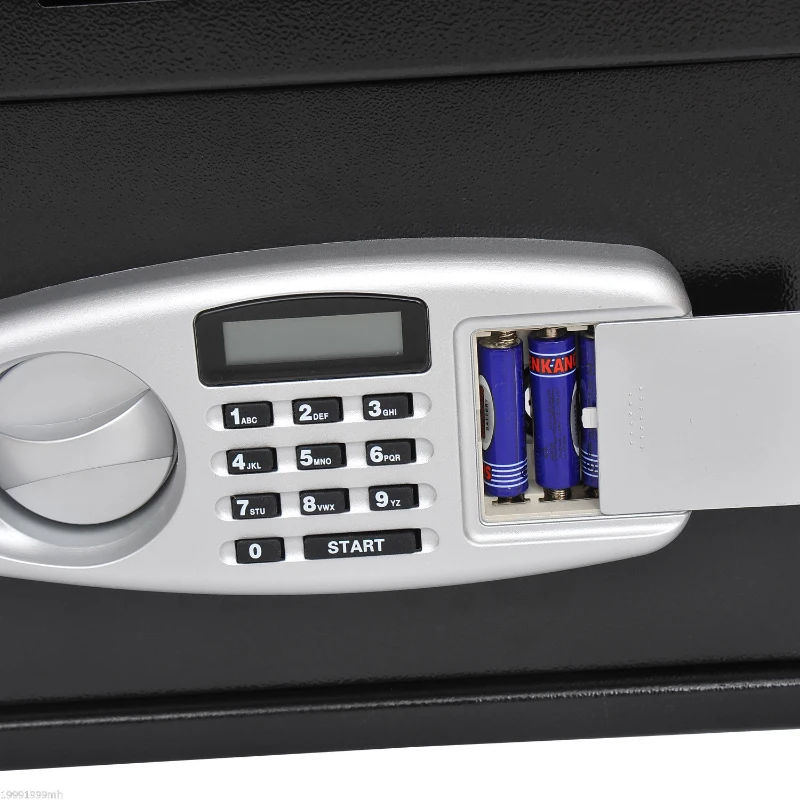 HOMCOM Wall Mounted Steel Electronic Digital Safe Box with Letter Drop Slot Keypad Lock Gun Cash Jewelry Security, Black
