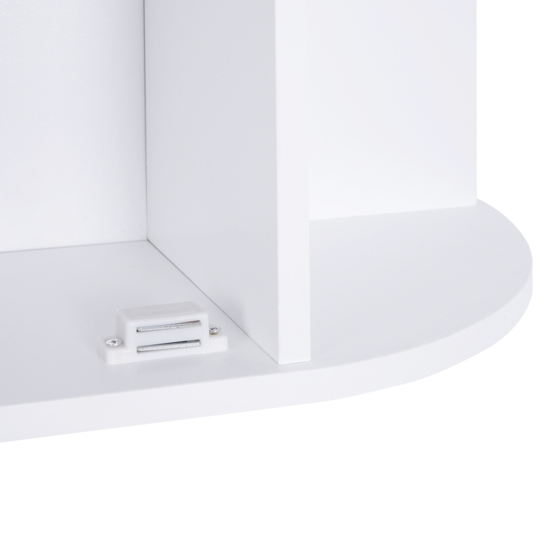 HOMCOM Mirrored Bathroom Wall Cabinet Wall Mounted Medicine Cabinet with Door & Shelves, White