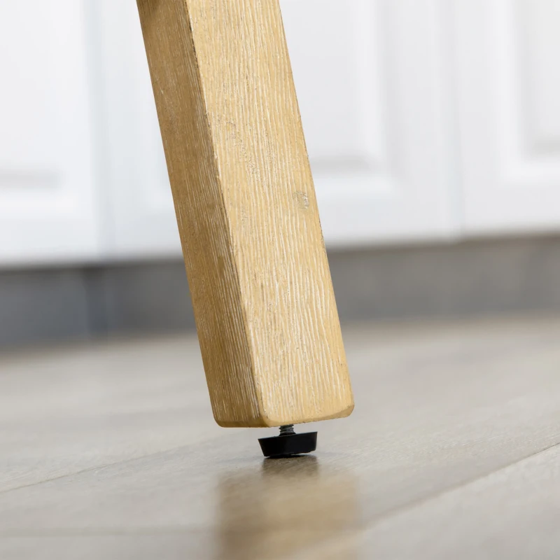 HOMCOM Bar Height Bar Stools Set of 2, 180 Degree Swivel Barstools, 30" Seat Height Bar Chairs with Solid Wood Footrests and Button Tufted Design, Beige