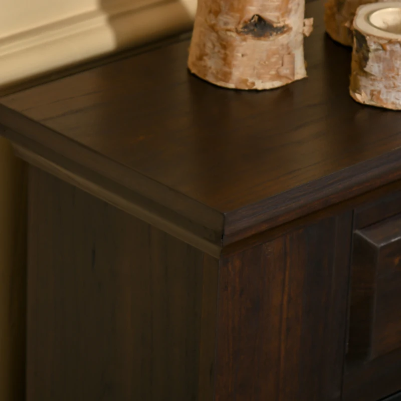 HOMCOM 32" Electric Fireplace with Mantel, Freestanding Heater with LED Log Flame, Overheat Protection and Remote Control, 1400W, Dark Brown