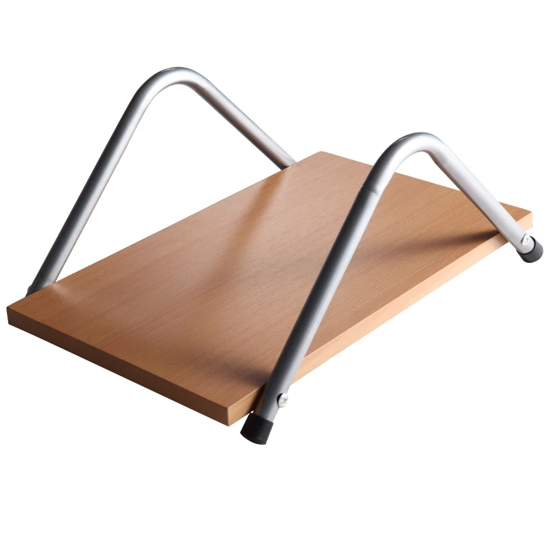 HOMCOM 67" L-shaped Corner Computer Desk Office Workstation Nature