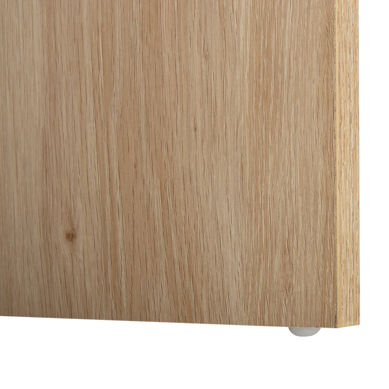 HOMCOM Nordic Style Computer Desk, Dining Table, Workstation PC Laptop Writing Table with Hutches Storage Shelf Oak