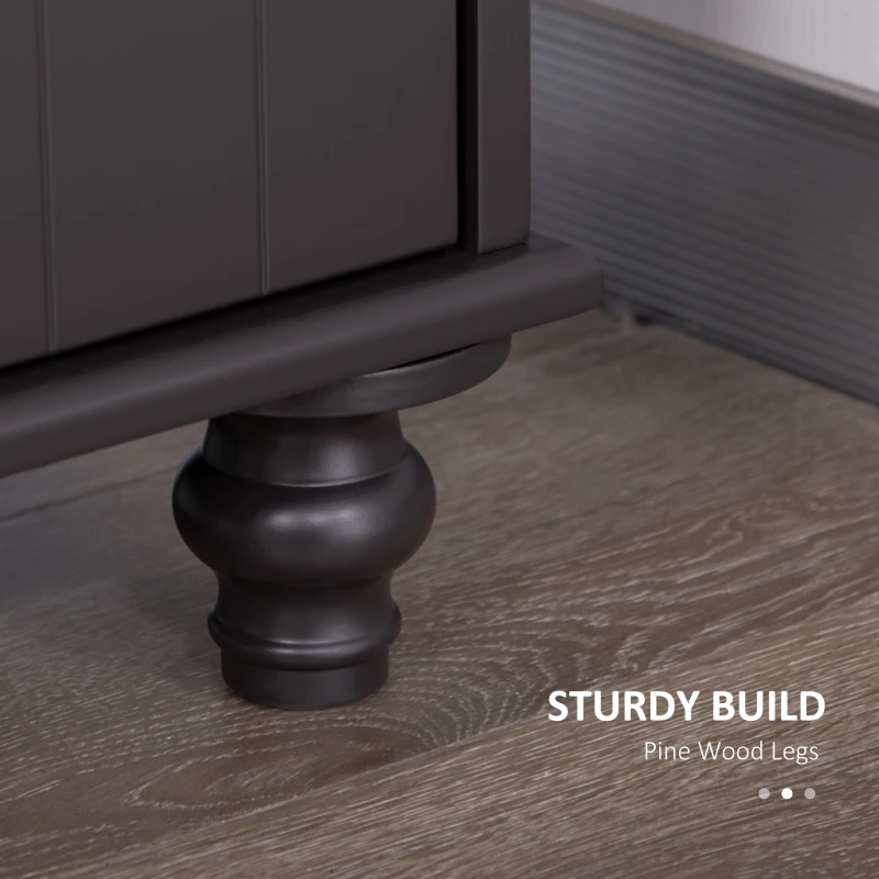 HOMCOM Modern Liquor Cabinet, Wine Cabinet with 9-Bottle Wine Rack, Kitchen Sideboard with Storage Cupboard for Home Bar, Brown