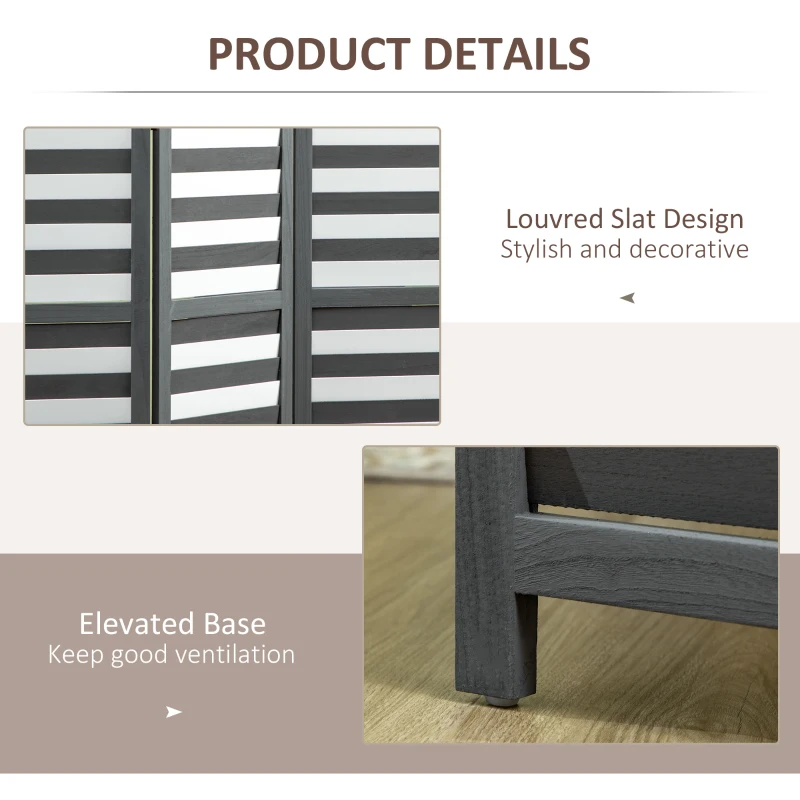 HOMCOM 5.6 Ft. Tall 4-Panel Room Divider, Louvred Pattern Freestanding Folding Privacy Screen Panels, Partition Wall Divider for Indoor Bedroom Office