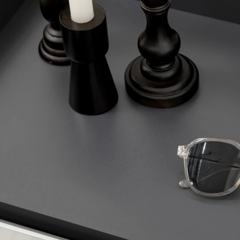 HOMCOM Modern Shoe Cabinet with High Gloss White Doors, Adjustable Shelves and Open Compartment, 15 Pair Shoe Storage Cabinet for Entryway, Hallway, Grey