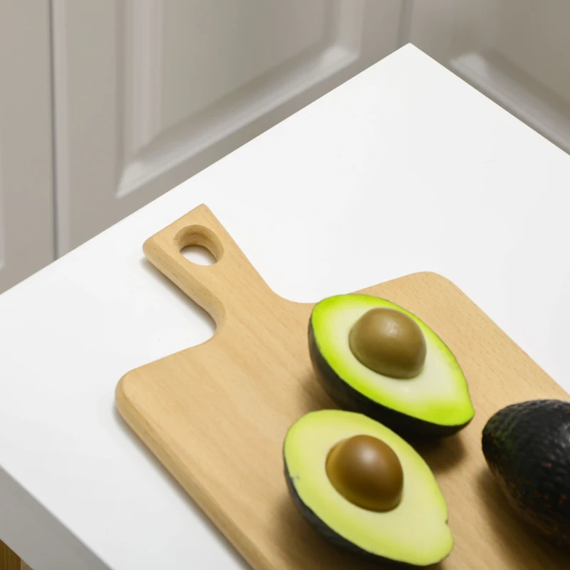 HOMCOM Kitchen Island with Storage, Bamboo Kitchen Cart on Wheels with 2 Drawers, 2 Metal Baskets, Open Shelves and Casters with Lock, Natural