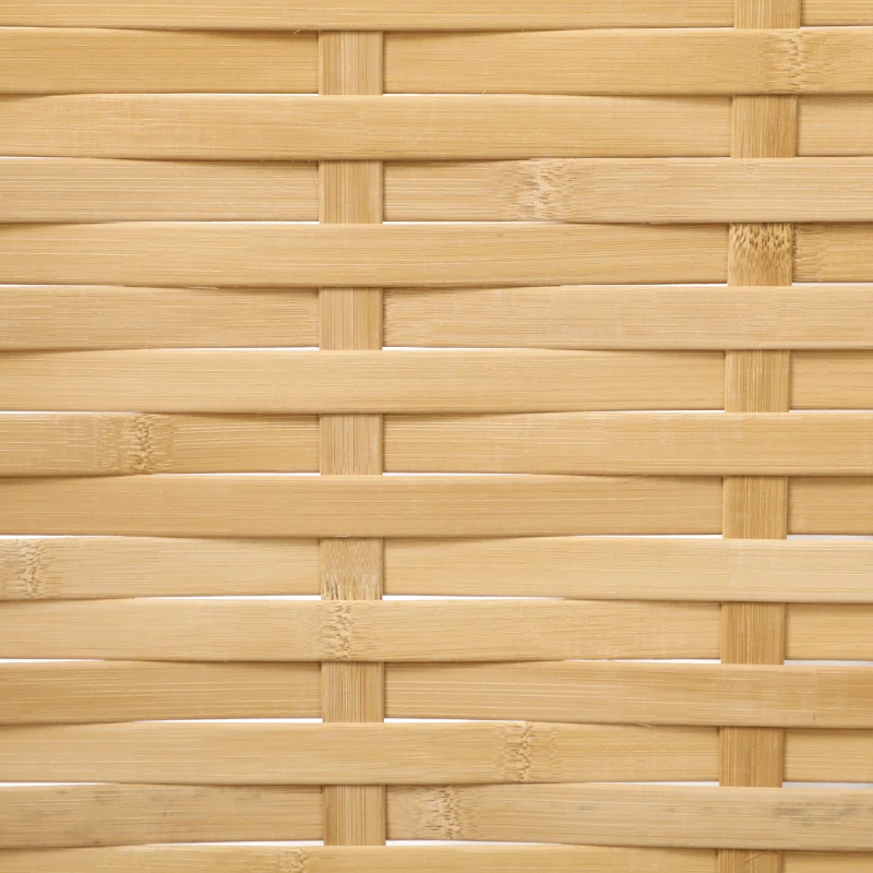 HOMCOM Hand Woven Room Divider, 4 Panel Bamboo Folding Privacy Screen for Home Office, 47.25"x67"x0.75", Natural