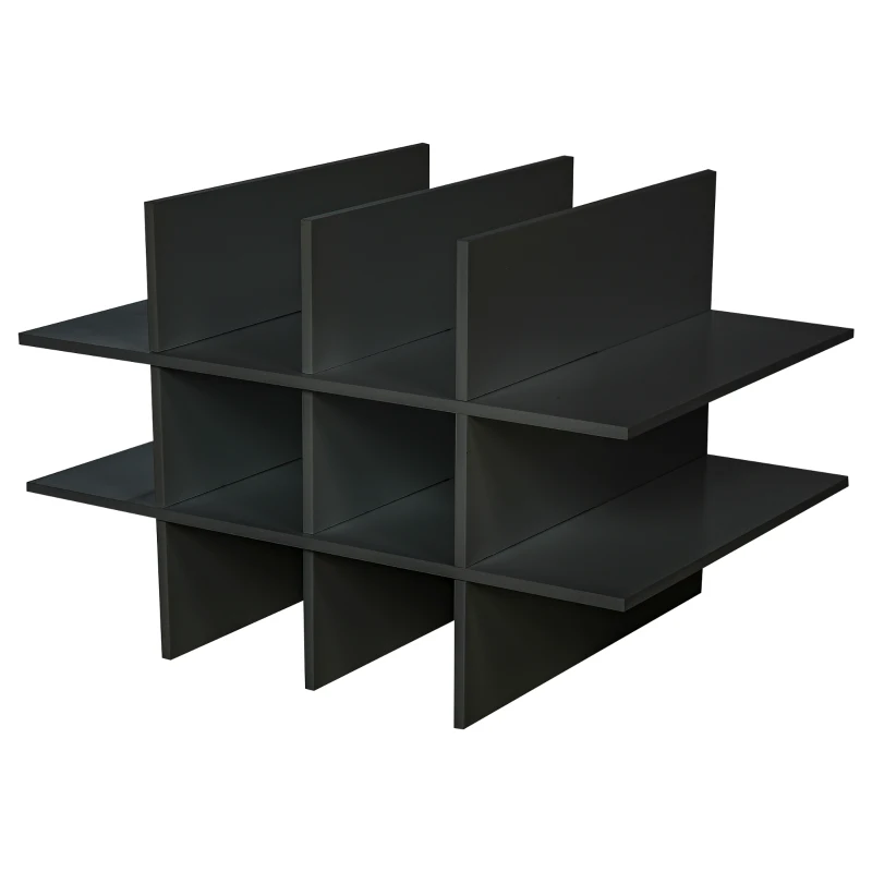 HOMCOM Rolling Kitchen Trolley Serving Cart with Drawer, Cup Holder and Wine Rack Storage Cabinet Kitchen Island Cart with Wheels, Black