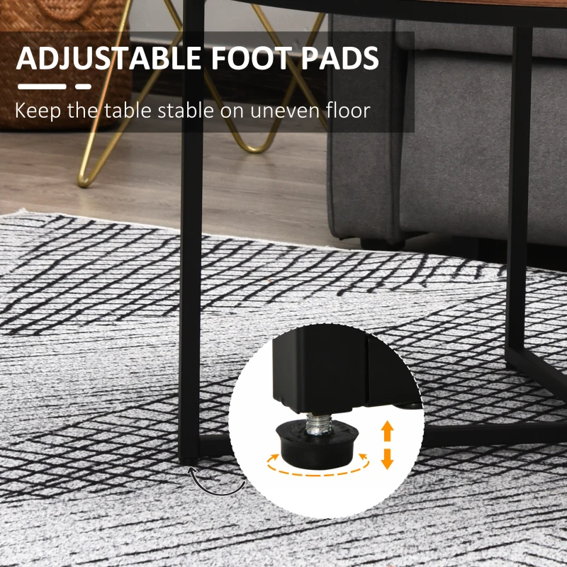 HOMCOM 31.5" Round Living Room Coffee Table Home Furniture Modern Design