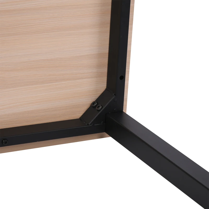 HOMCOM 47.25" Computer Desk PC Writing Table Home Office Study Workstation, Oak Beige Black