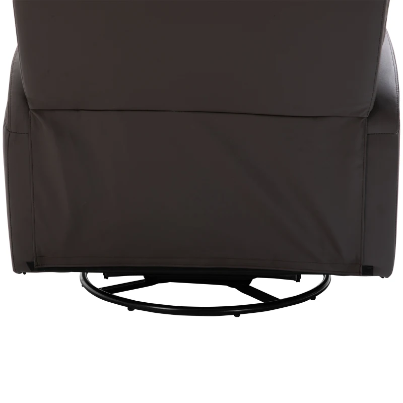 HOMCOM Luxury Electronic Massage Sofa Leather Adjustable Recliner Chair Armchair Lounge (Brown)