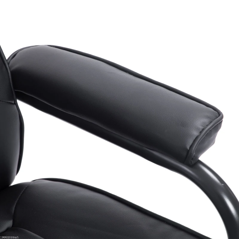 HOMCOM Ergonomic Faux Leather Lounge Armchair Recliner And Ottoman Set - Black