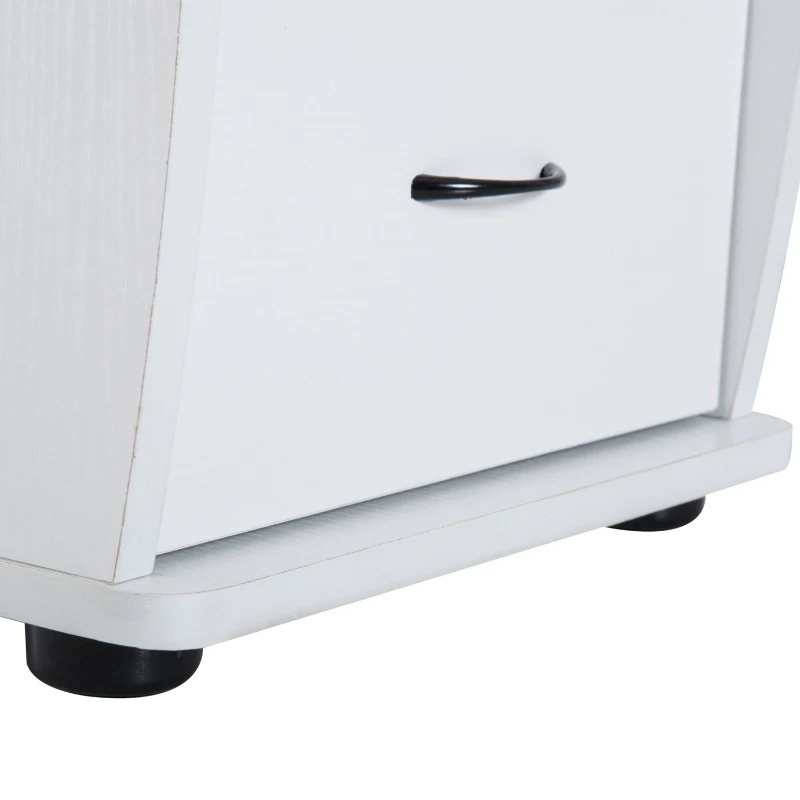 HOMCOM Computer Table Desk PC Desktop Drawer Home Office Furniture White