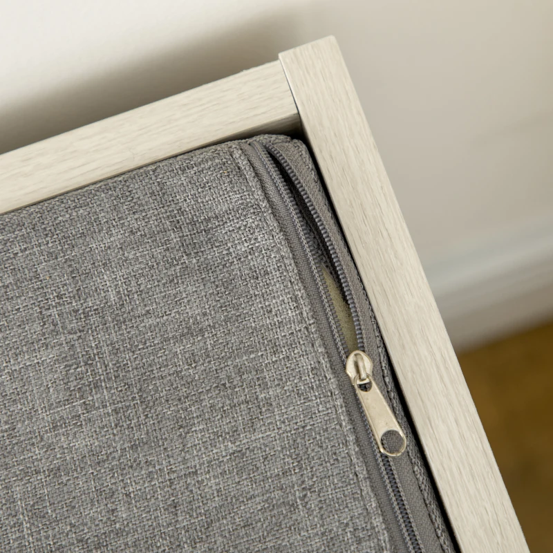 HOMCOM Shoe Bench with Storage Cubes, Shoe Cabinet with Cushion and Open Compartments, for Entryway, Hallway, White