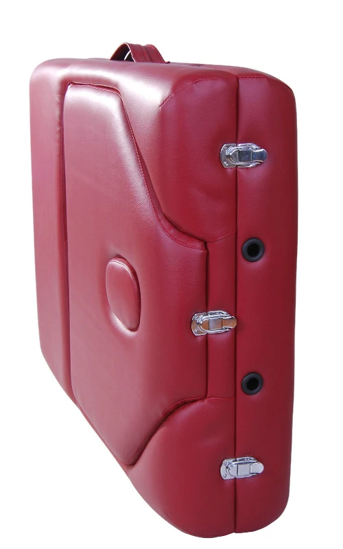Soozier 91-Inch 3-Section Portable Massage Table with Carrying Bag, 3-Inch Thick, Rose Red