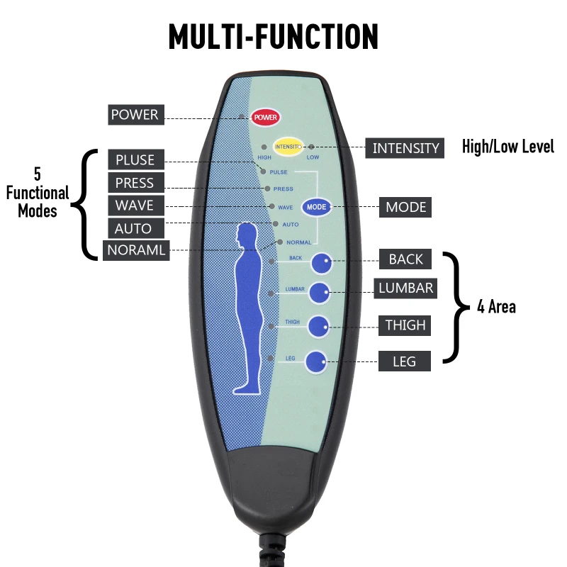 HOMCOM Massage Recliner Ottoman Set Electronic Swivel Armchair with Wrapped Base and Matched Footrest 10 Vibration Modes Black